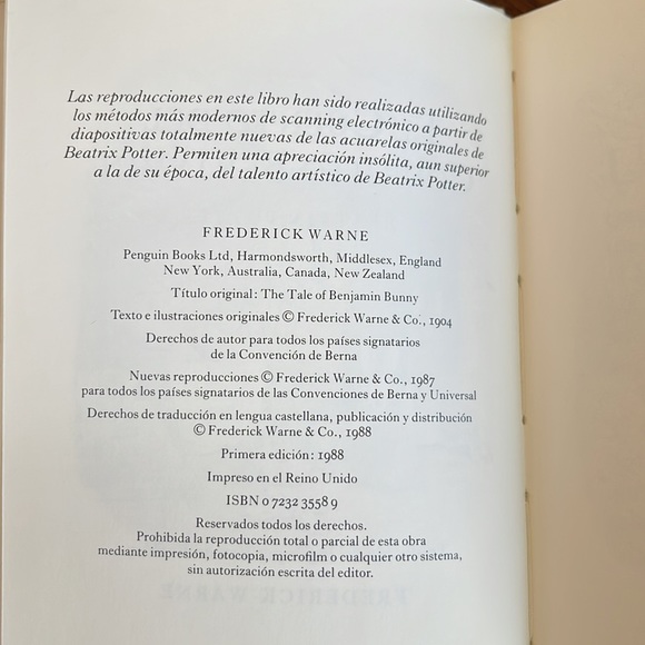 TRIO OF ADORABLE BEATRIX POTTER BOOKS - IN SPANISH - Picture 4 of 6